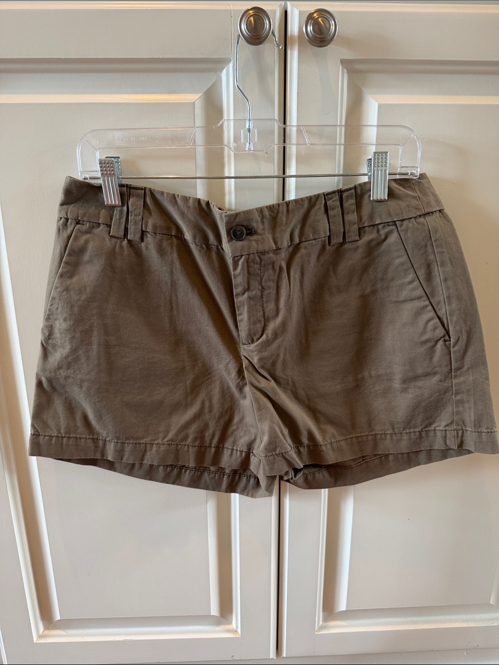 LOFT Dark Army Green Casual Chino Shorts - 6